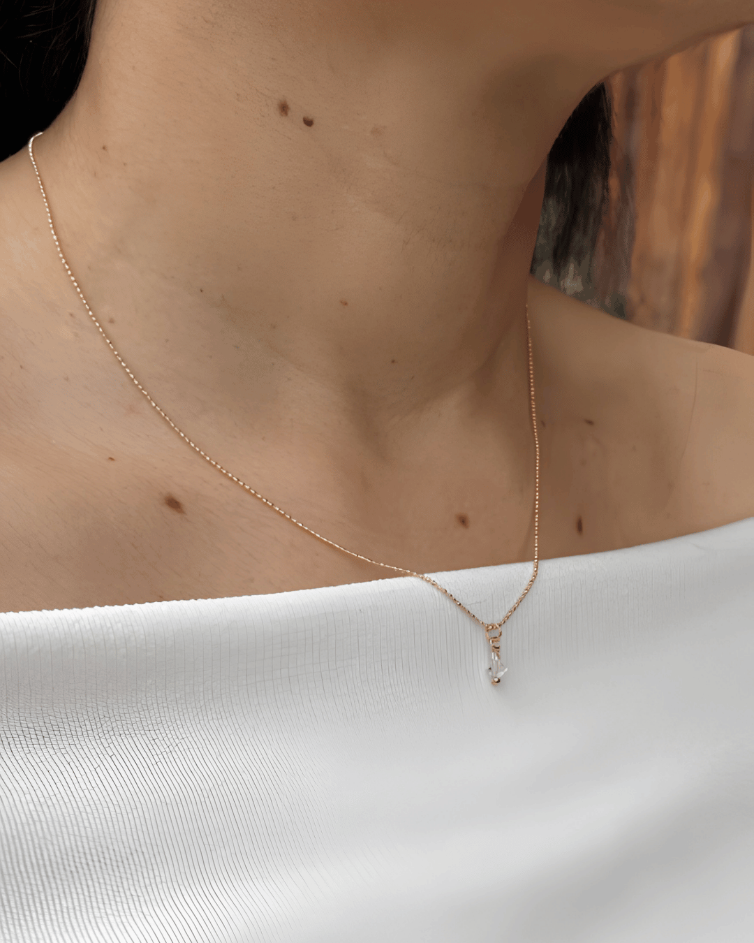 Conjunto de Aretes + Cadena - Baño en Oro 24k