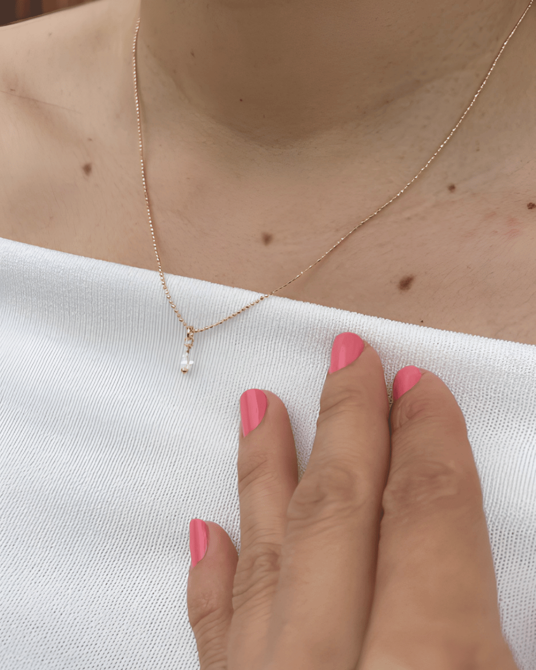 Conjunto de Aretes + Cadena - Baño en Oro 24k