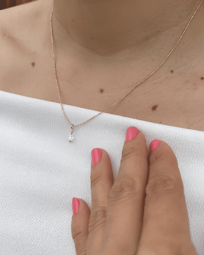 Conjunto de Aretes + Cadena - Baño en Oro 24k